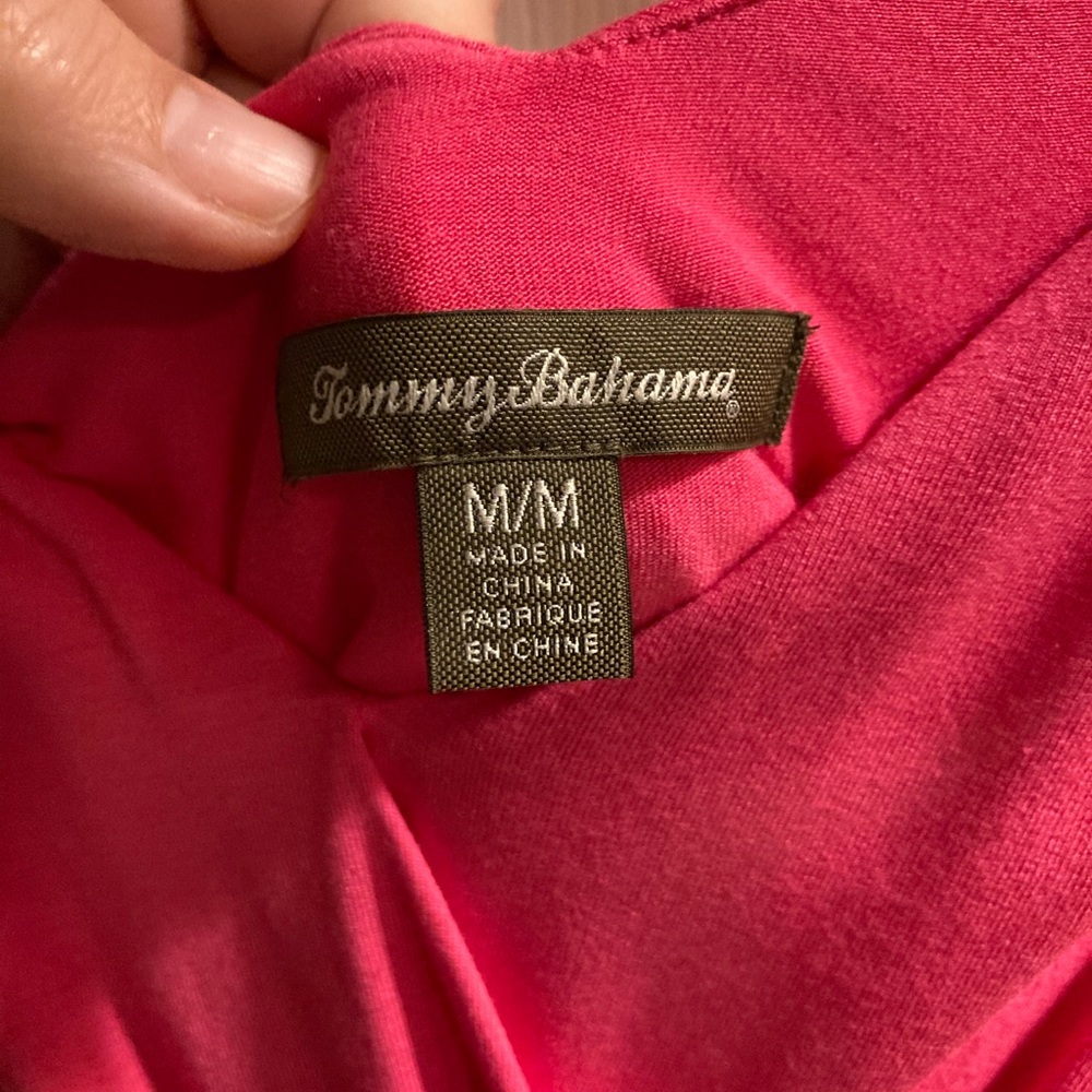 Tommy Bahama Pink and Orange Sleeveless Dress size m EUC - Picture 4 of 6